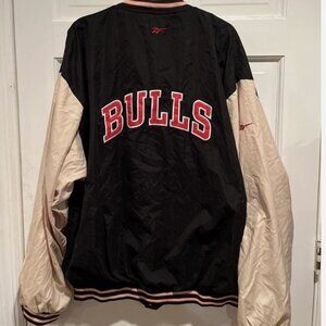 Vintage Reebok Chicago Bulls Jacket Size XXL 2XL 90s Vtg NBA Basketball Bomber